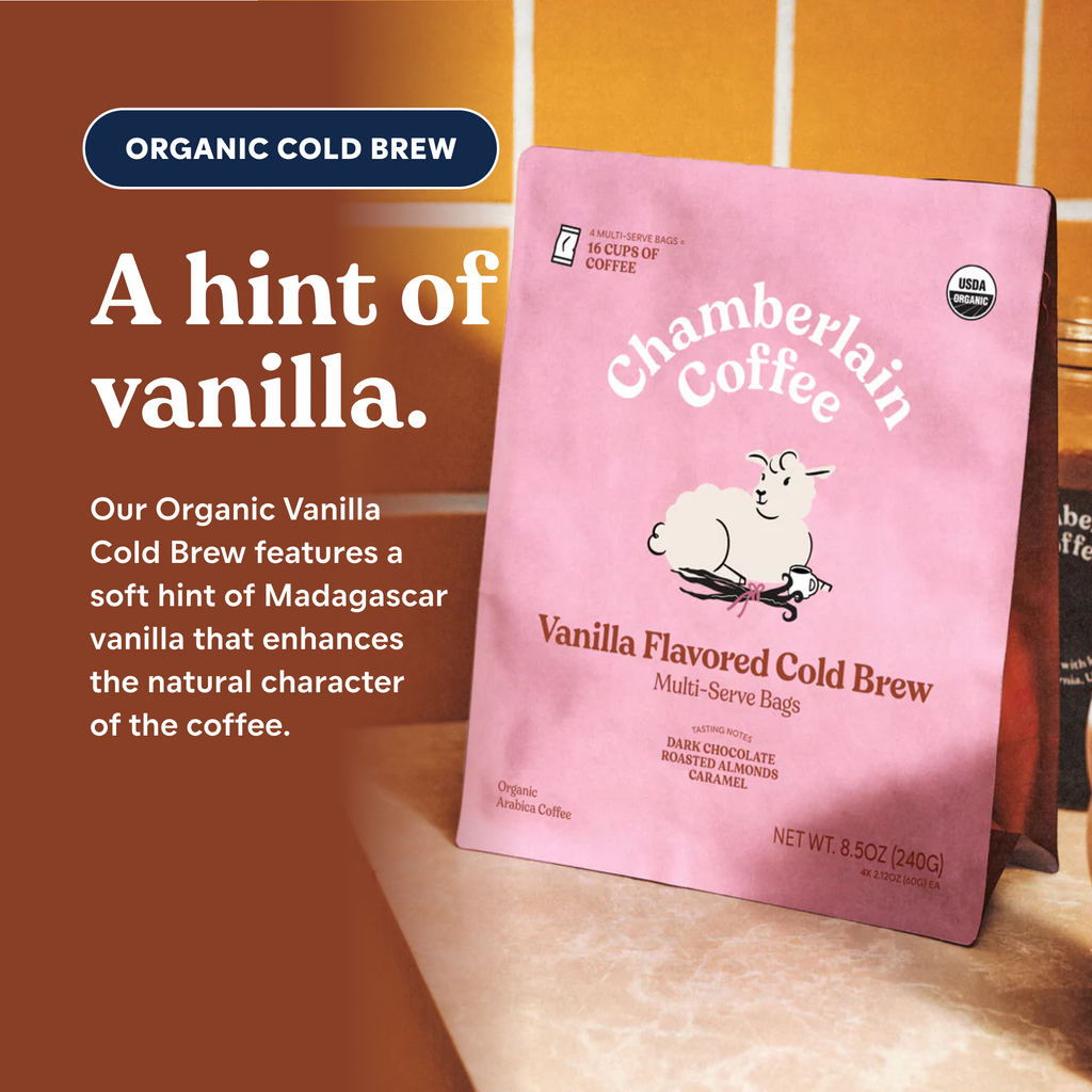 Organic Vanilla Cold Brew Elephant Large Coffee Bags