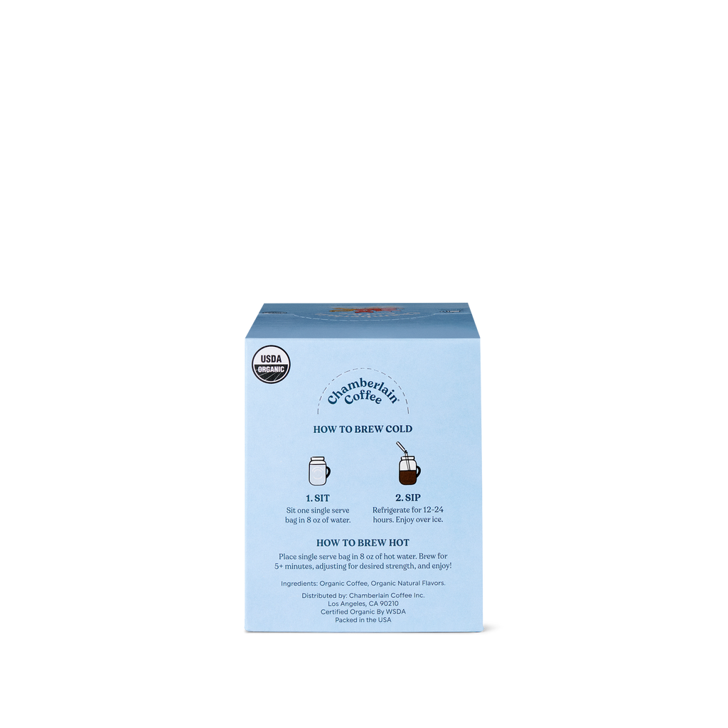 Organic Flavored Variety Cold Brew Singles  Product Shot Back