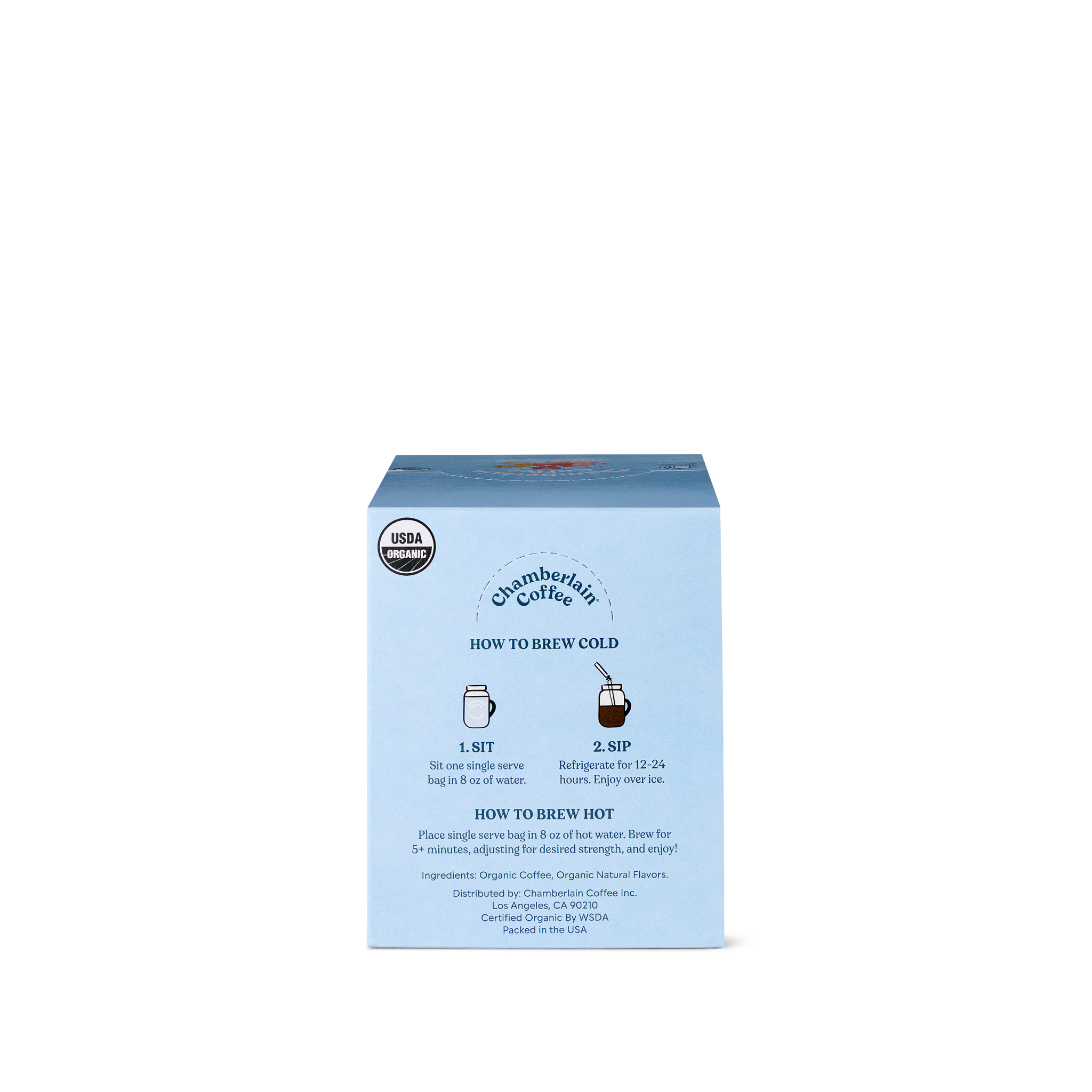 Organic Flavored Variety Cold Brew Singles  Product Shot Back