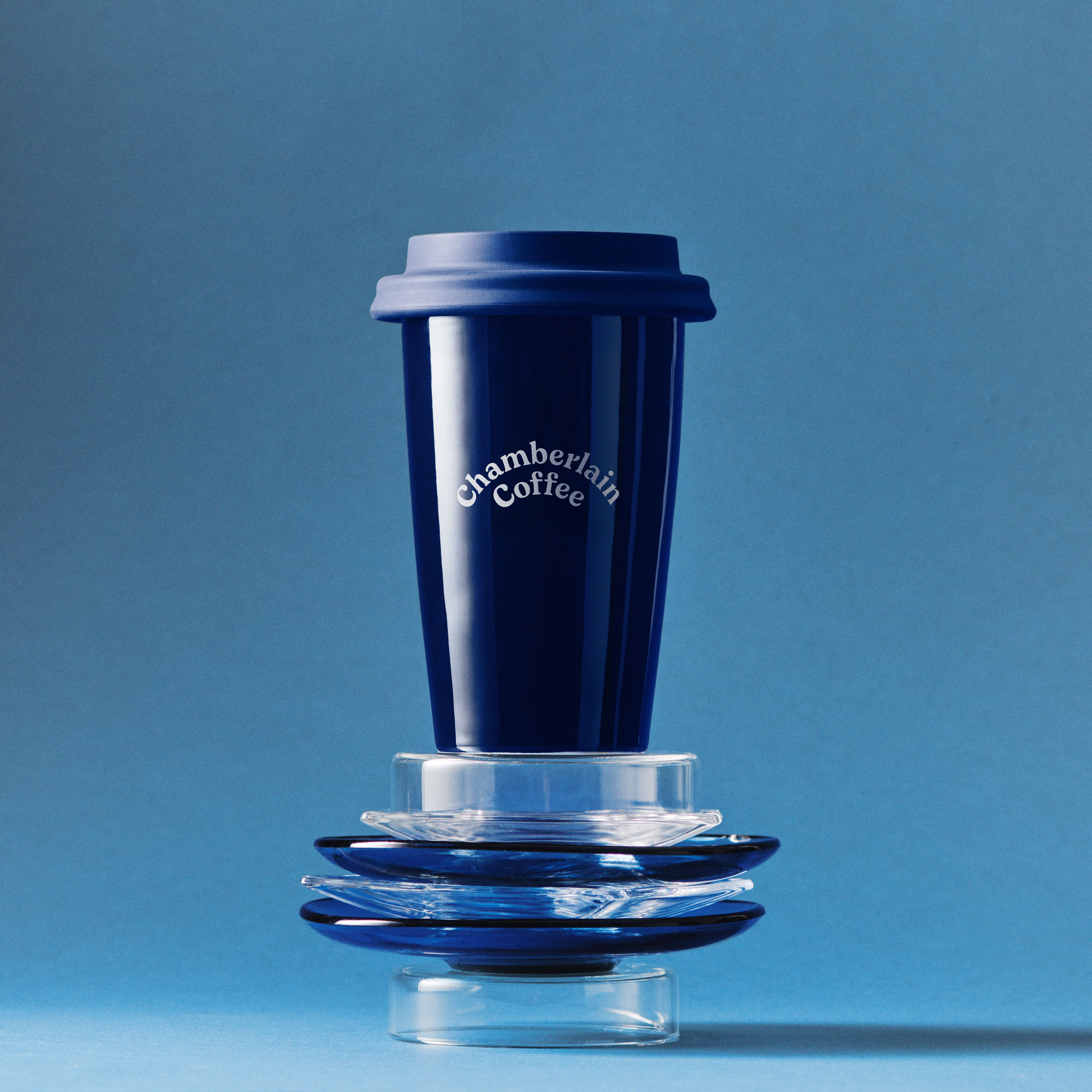Navy Ceramic Mug  Lifestyle Shot Front