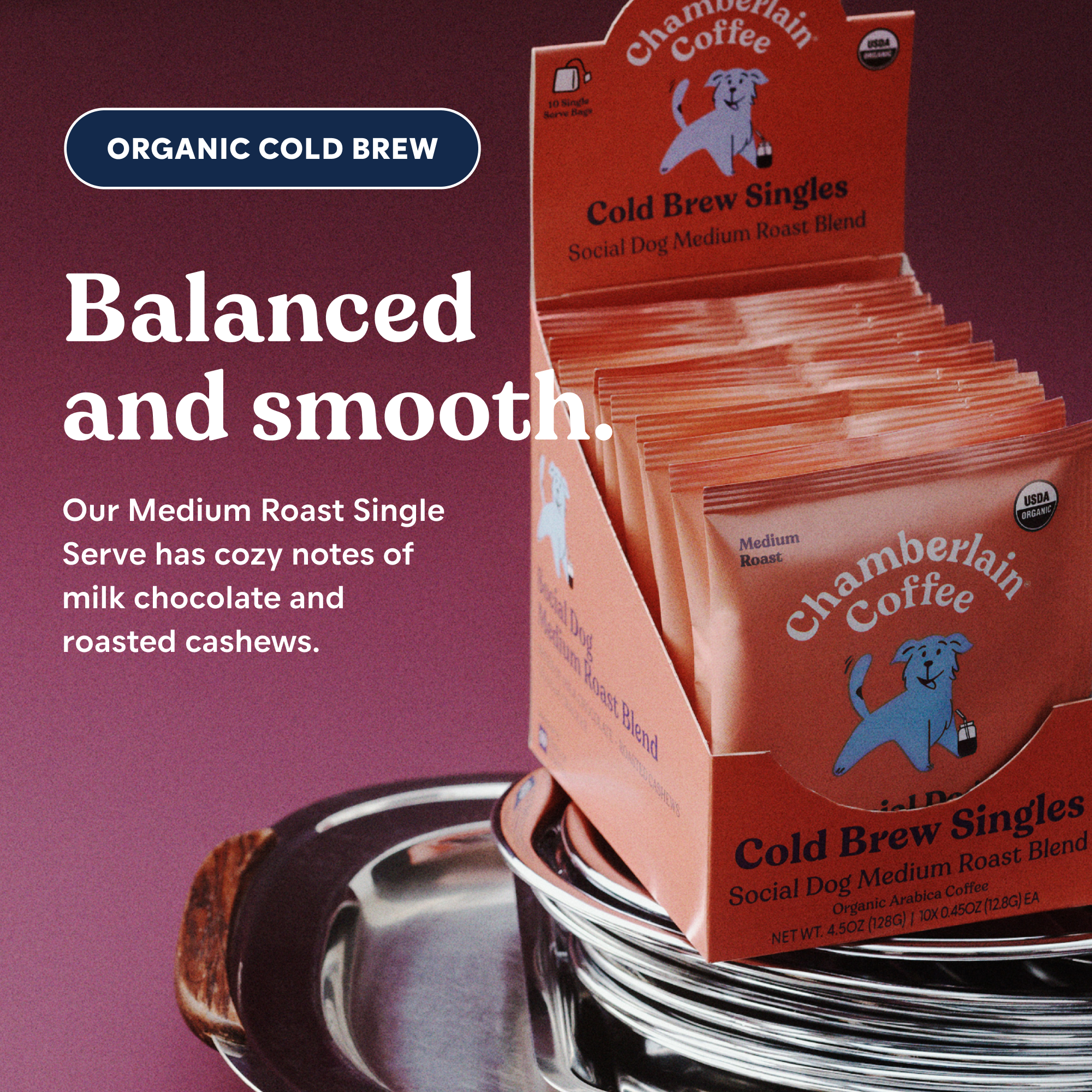Organic Medium Roast Cold Brew Singles