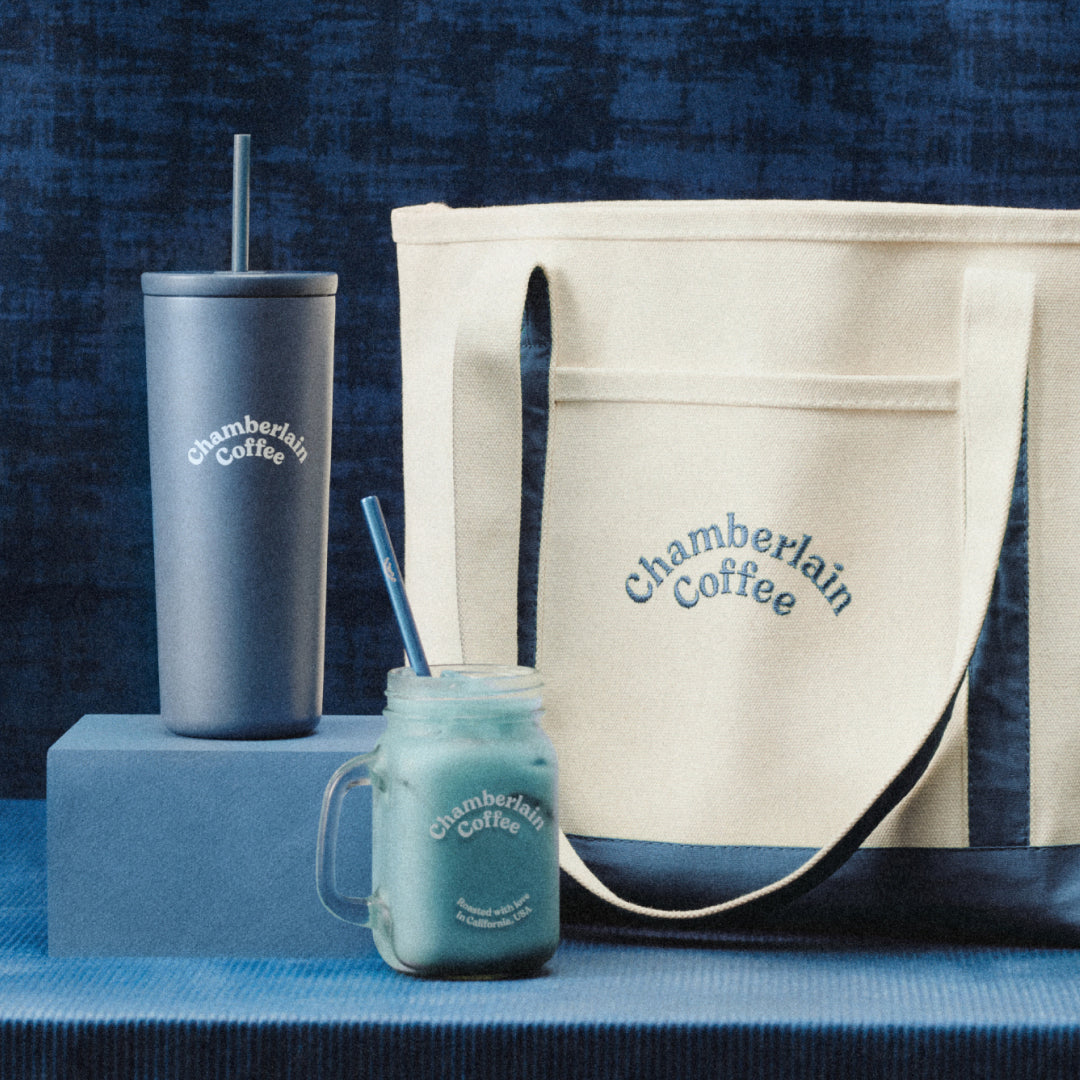 Ocean Blue Travel Cold Cup  Lifestyle Shot Front