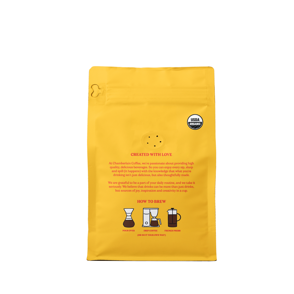 Organic Light Roast Coffee Blend  Product Shot Back