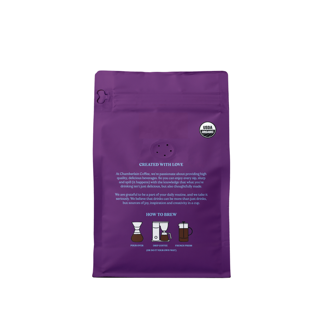 Organic Espresso Dark Roast Coffee Blend  Product Shot Back