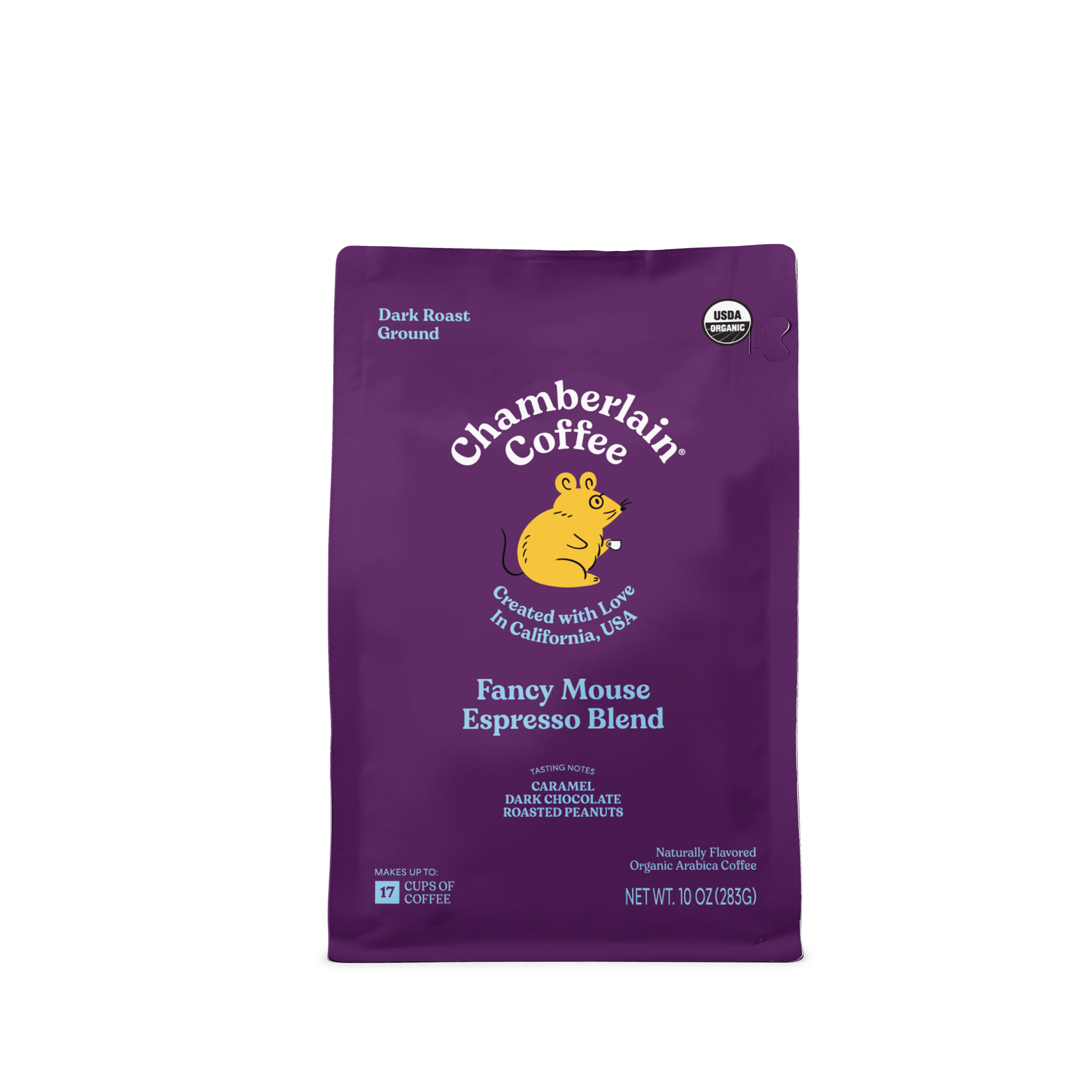 Organic Espresso Dark Roast Coffee Blend  Product Shot Front