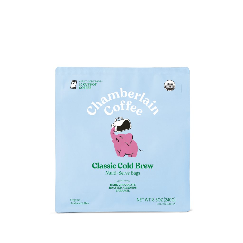 Organic Cold Brew Elephant Large Coffee Bags  Product Shot Front