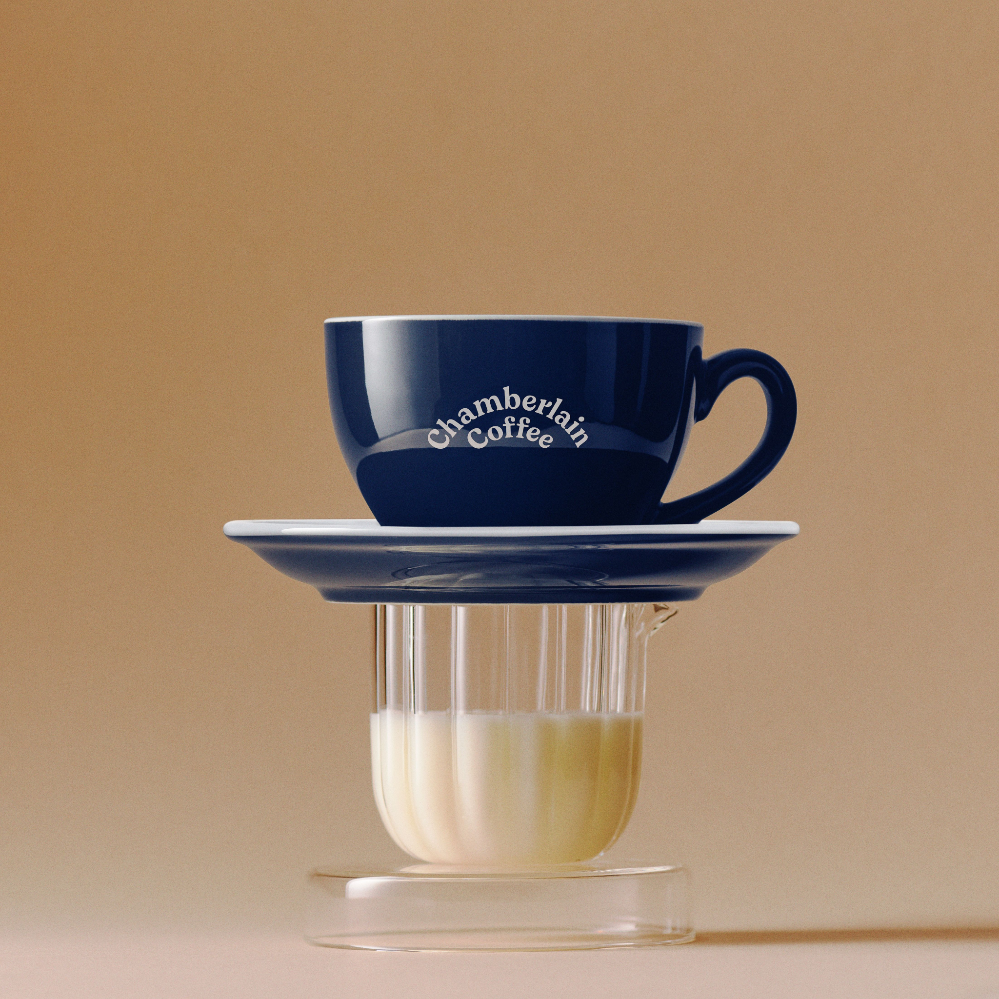 Navy Cup & Saucer Lifestyle Shot Front
