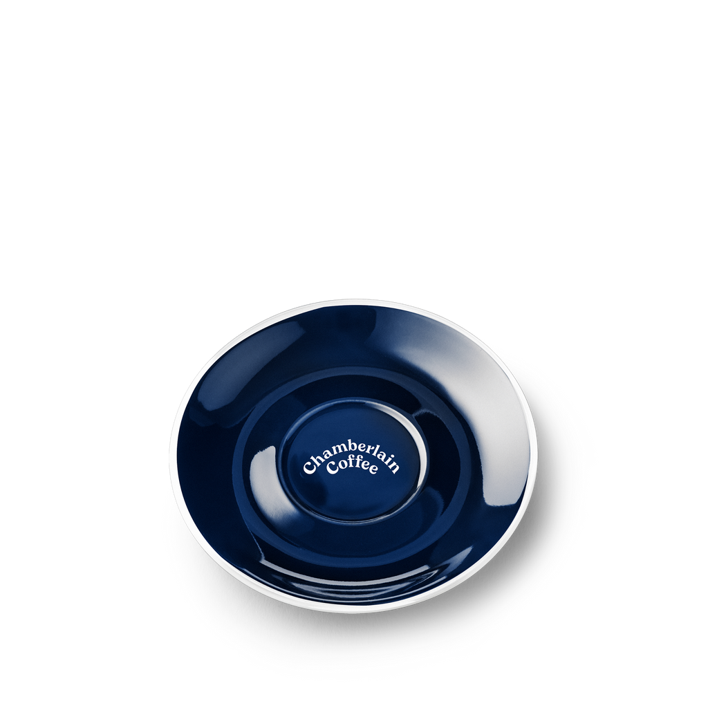 Navy Cup & Saucer  Product Shot Above