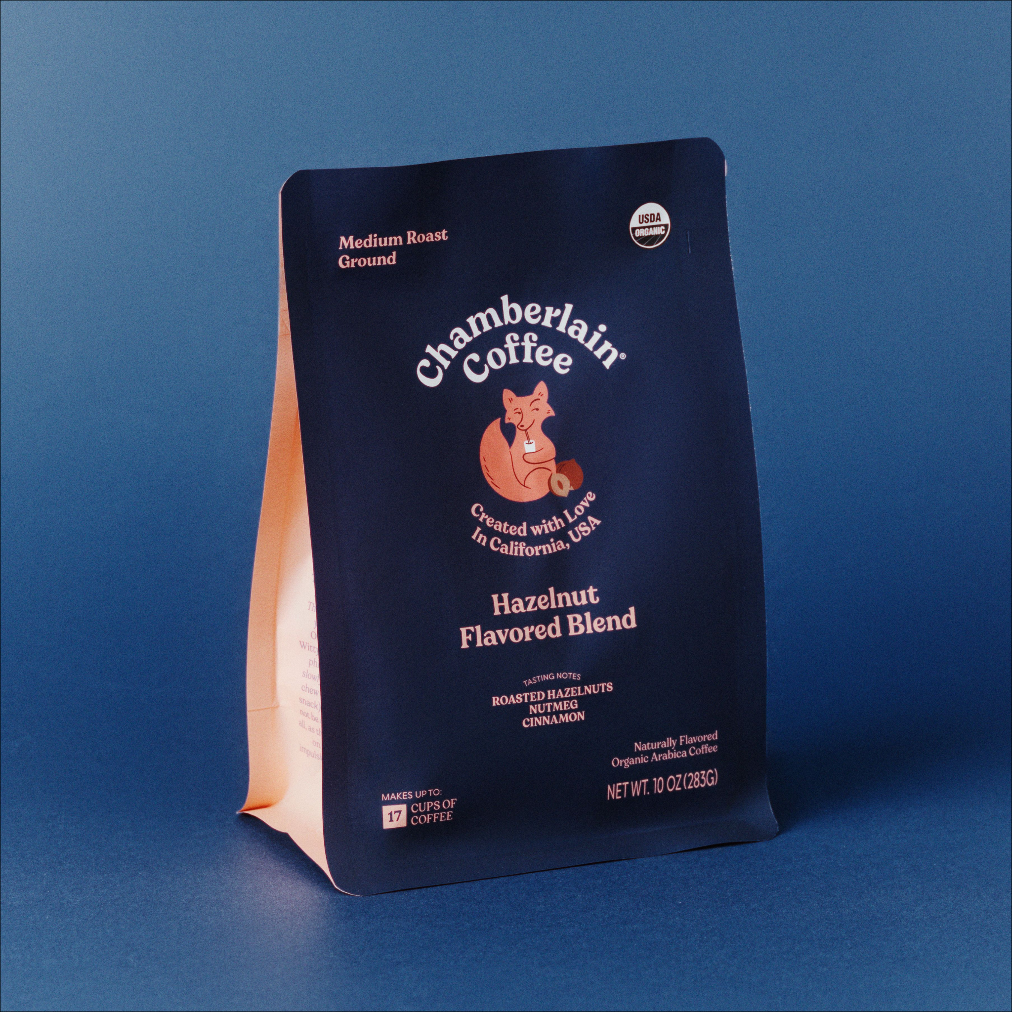 Organic Hazelnut Coffee Blend  Product Lifestyle Shot Front