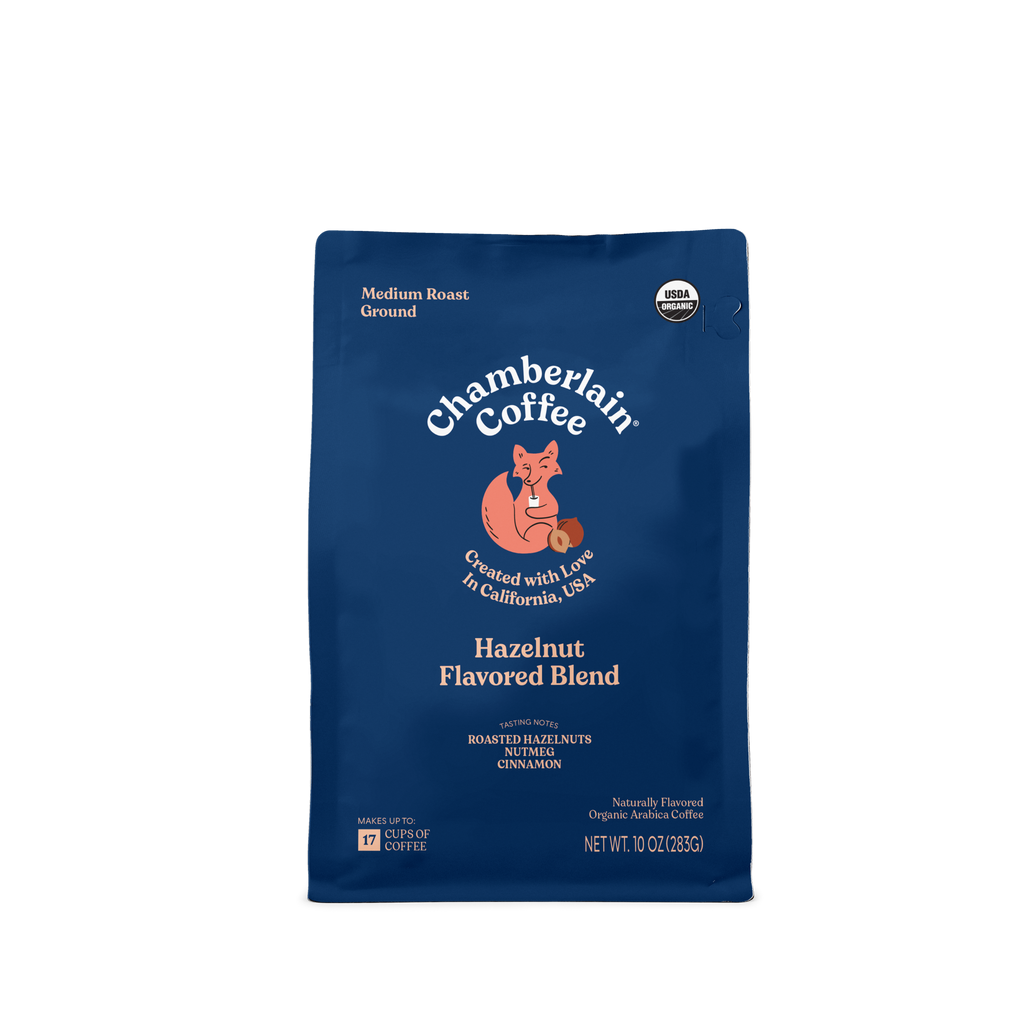 Organic Hazelnut Coffee Blend Product Shot Front